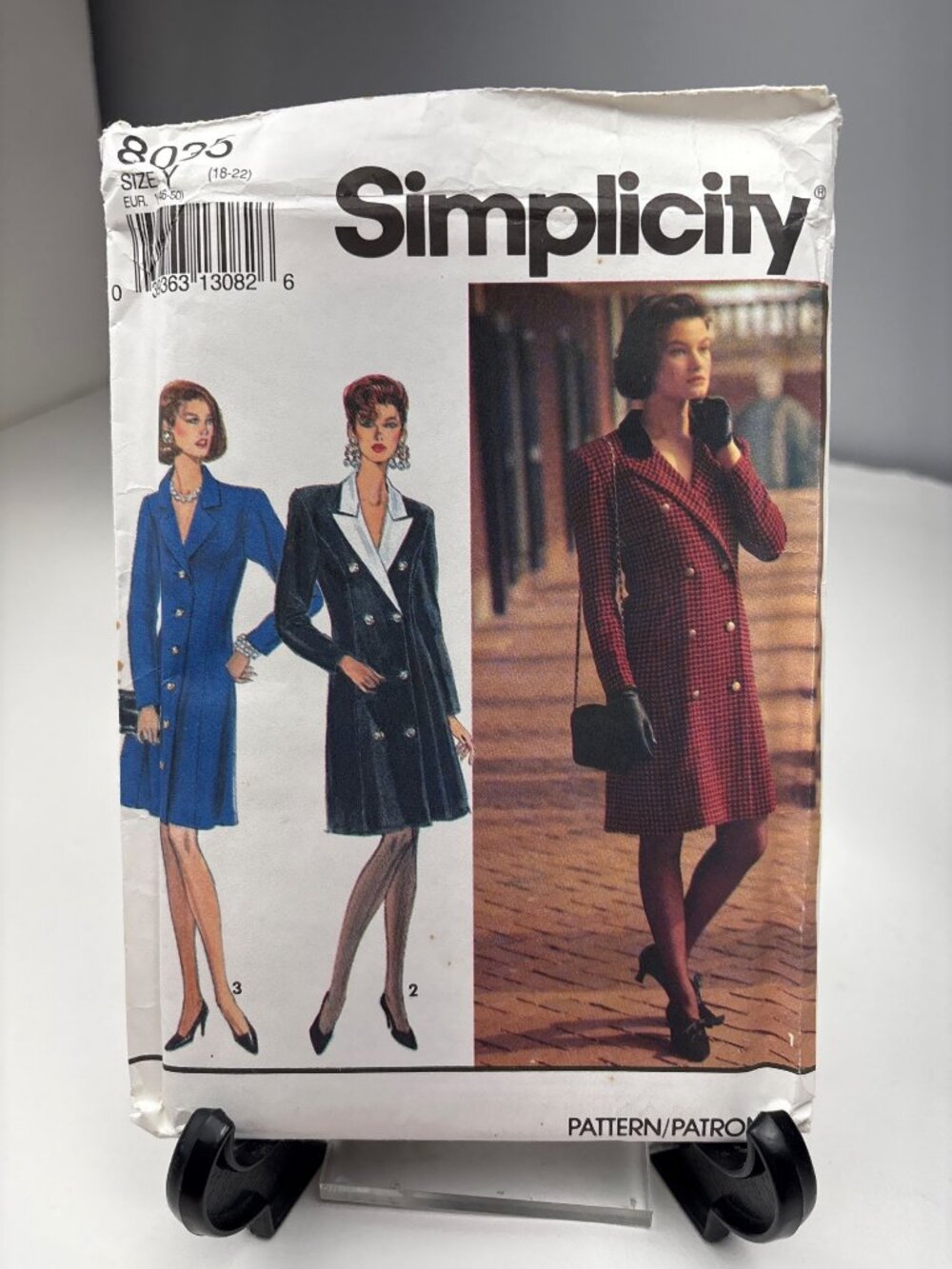 Simplicity 8035 Coat Dress Sewing Pattern Size 18 20 22 Uncut 1992